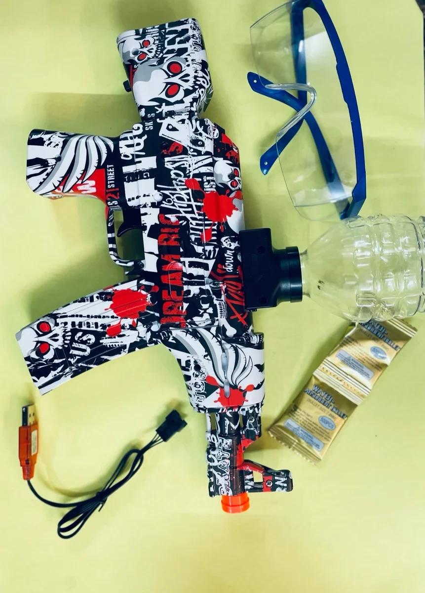 Electric Gel Blaster Gun Automatic Splat Toy Pistol with Rechargeable Battery and Water Balls Outdoor Target Game for Boys